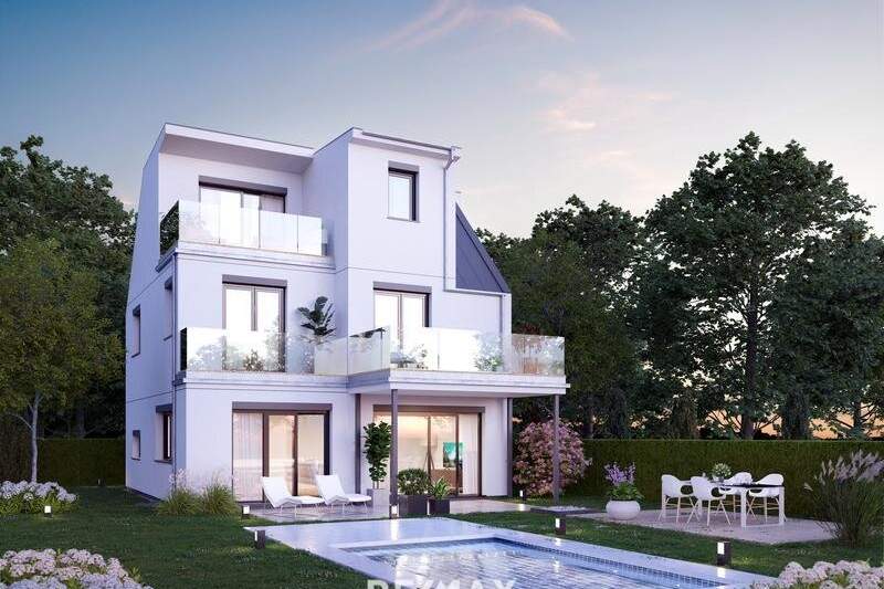 Einfamilienhaus direkt an der Alten Donau nahe Große Bucht | Erstbezug, Haus-kauf, 3.144.900,€, 1220 Wien 22., Donaustadt