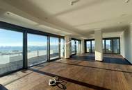 Ganz viel Balkon & ganz Wien im Blick (Gym, Pool, Sauna, Doorman uvm): Neubau-Erstbezug DANUBEFLATS