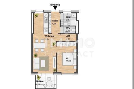 ACHTUNG! DIESE 2-ZIMMERWOHNUNG MIT TOP - GRUNDRISS JETZT MIT DER REININGHAUS AKTION GÜNSTIG MIETEN, Wohnung-miete, 699,01,€, 8020 Graz(Stadt)