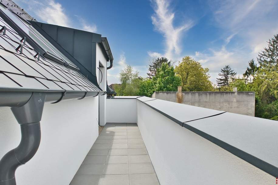 Erstbezug nach Errichtung | 3-Zimmer Dachgeschosswohnung mit Balkon in ruhigen Innenhof | PKW-Abstellplatz | fertiggestellt & bezugsbereit, Wohnung-kauf, 329.000,€, 2000 Korneuburg