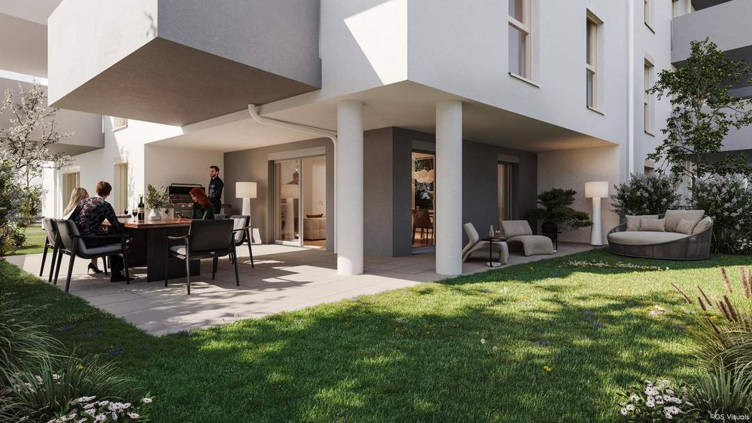 ZIELGERADE Eisenstadt Tür 09 - ca. 90m², 5 Zimmer Gartenwohnung im Neubau Erstbezug