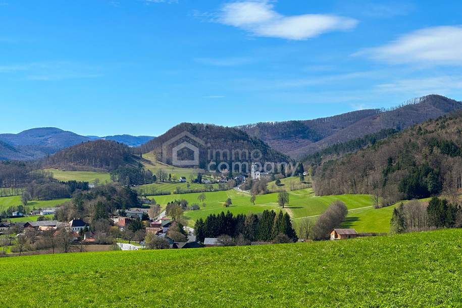!!! RESERVIERT !!! Atemberaubend schöne Landschaft - Südlage - ebener Baugrund 1569qm plus 548qm Grünland insgesamt 2.117qm - kein Bauzwang !!! Nähe Alland nur 20 Minuten nach Wien!!!, Grund und Boden-kauf, 495.000,€, 2571 Baden