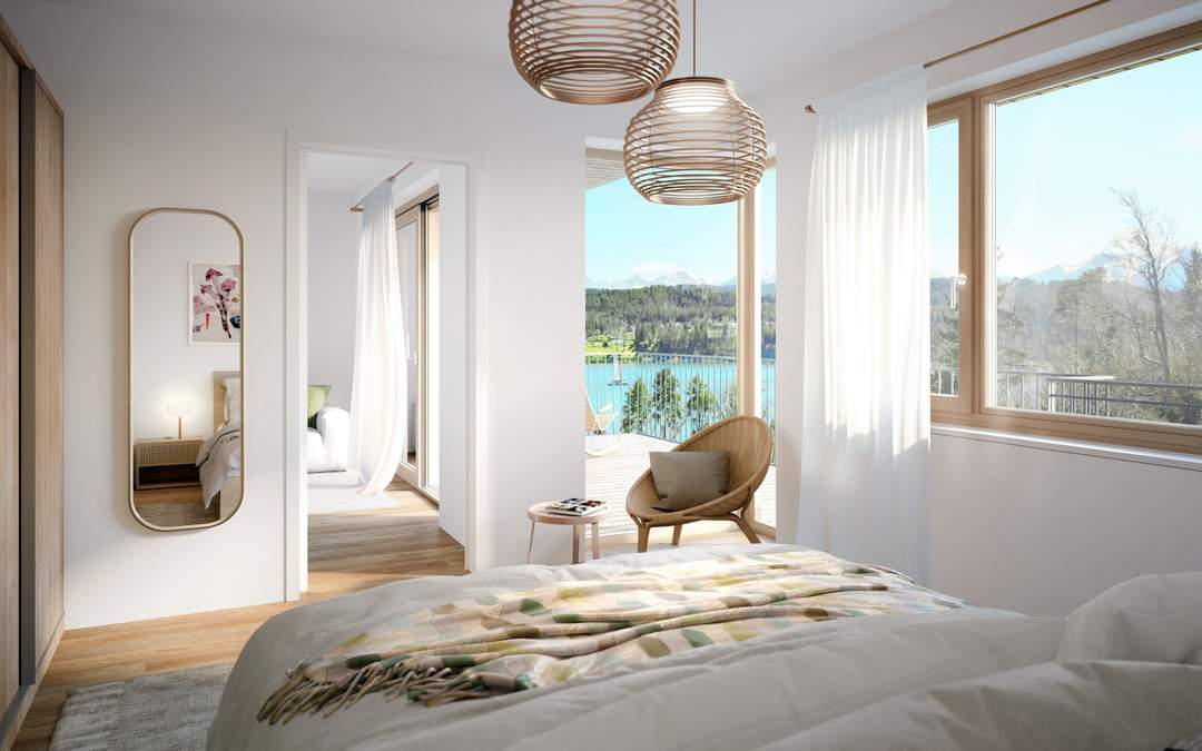 LODGE am Wörthersee! - 2 Zimmer-Neubau- Wohnung mit Wörtherseeblick!