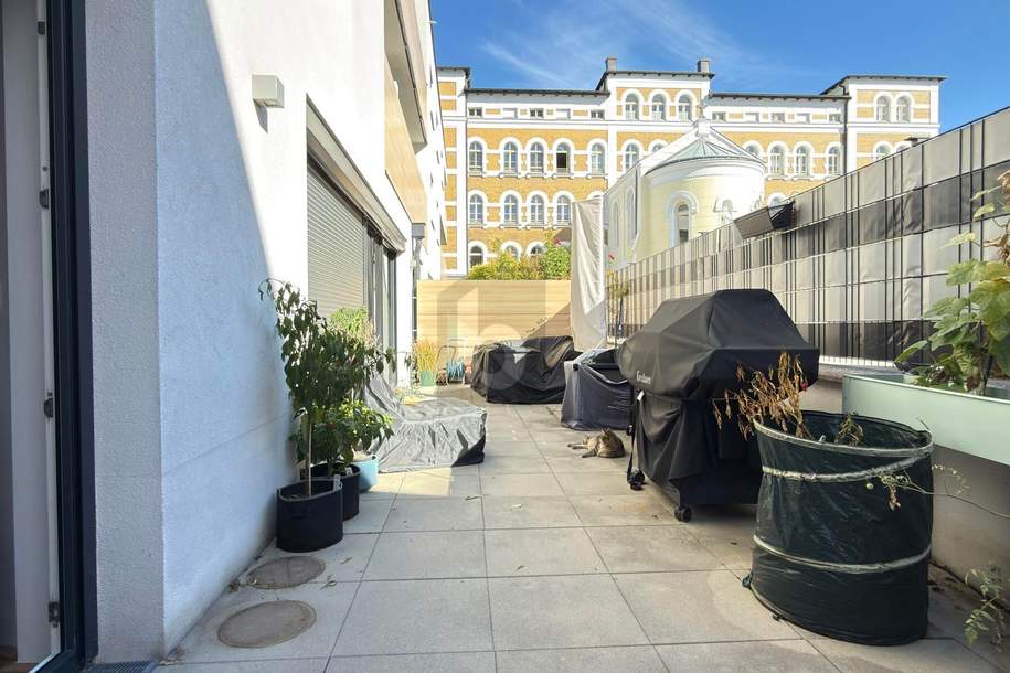 MIT 43 QM SÜD TERRASSE - BARRIEREFREI IN TOP RUHELAGE BEM KRANKENHAUS, Wohnung-miete, 995,50,€, 2700 Wiener Neustadt(Stadt)