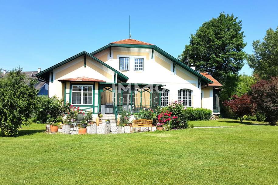 Französisches Jagd-Chalet – nur 30 Minuten von Wien: 2.480 m² Grundstück in unverbaubarer Ruhelage, Haus-kauf, 999.000,€, 2434 Bruck an der Leitha