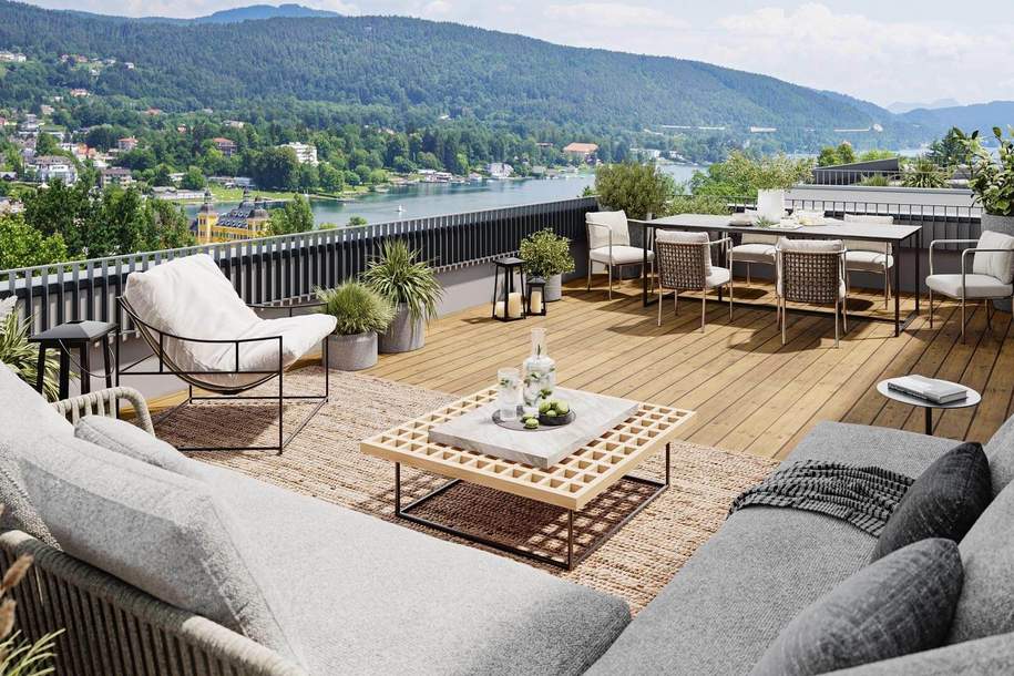 ~ Exklusives Penthouse mit atemberaubendem Seeblick - Wohnen auf höchstem Niveau! Provisionsfrei ~, Wohnung-kauf, 1.157.000,€, 9220 Villach Land
