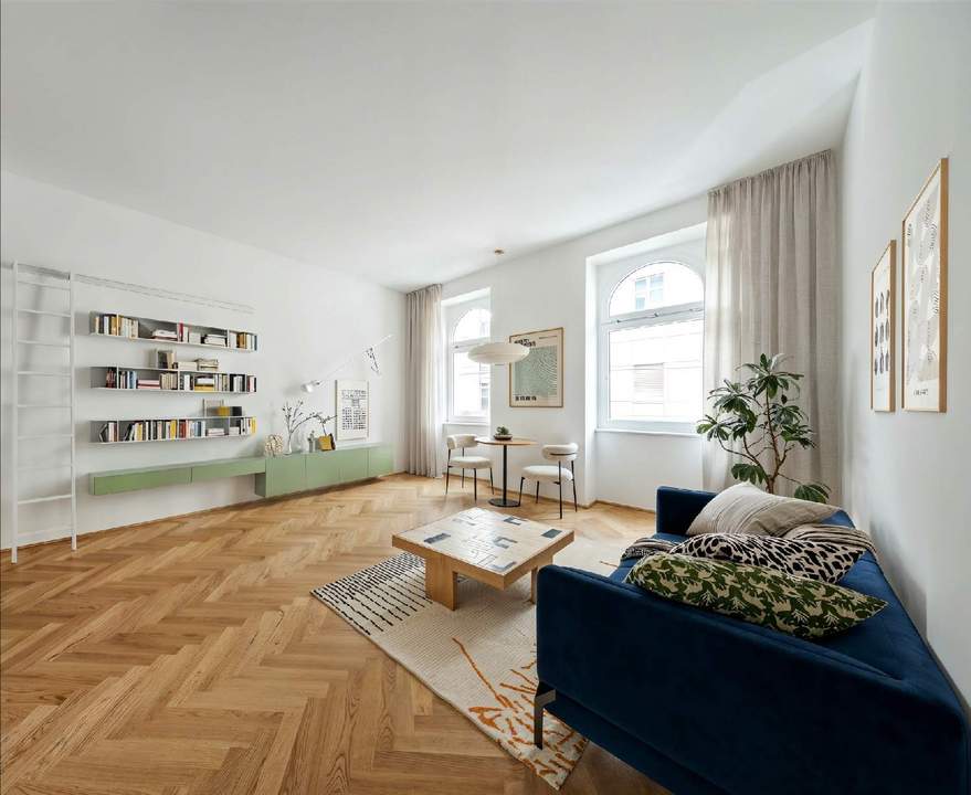 Altbaucharme neu interpretiert – 2 Zimmer im Erstbezug!