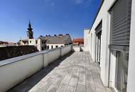 Herrliches Dachgeschoss mit Terrasse und herrlichen Ausblick! Unbefristete Mietordination mit Kundenparkplätzen und freie planbare Raumgestaltung!