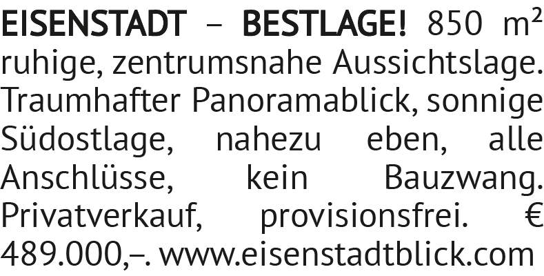 BESTLAGE! 850 m² ruhige, zentrumsnahe Aussichtslage. Traumhafter Panoramablick, sonnige Südostl