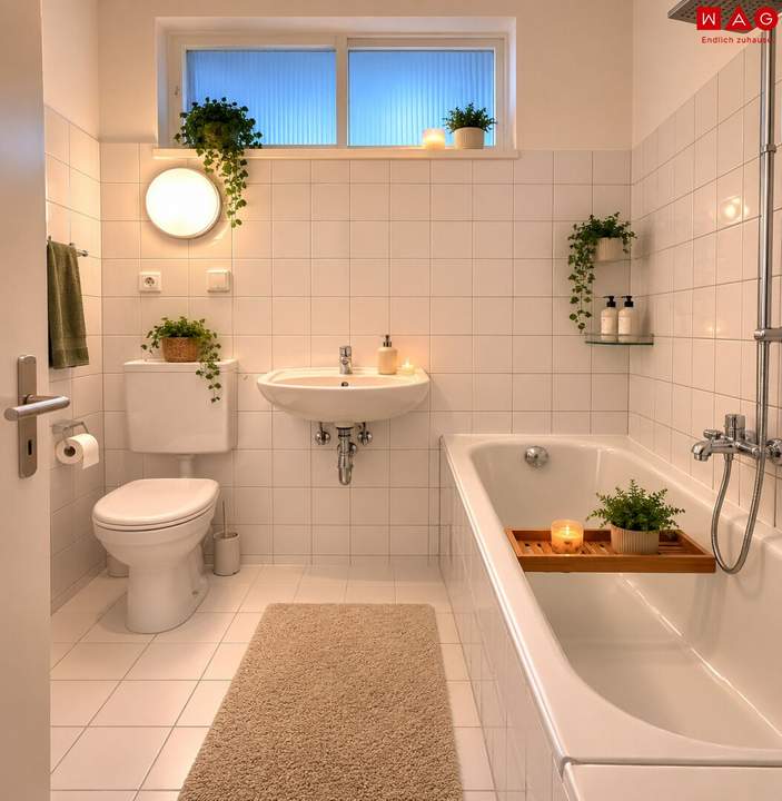 Großzügige geschnittene 2-Zimmer-Wohnung zum wohlfühlen mit herrlicher Loggia ins Grüne!