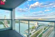 ✨ Exklusive Marina Tower | Hochgeschoss 3-Zimmer Wohnung mit direktem Donau-Blick | Voll möbliert | Befristet vermietet bis 30.09.2026 | Top Investment oder Eigennutzung ++