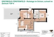 PROVISIONSFREI! ERSTBEZUG 3-Zimmer Wohnung in Fürstenfeld - Ruhelage im Grünen, schnell im Zentrum