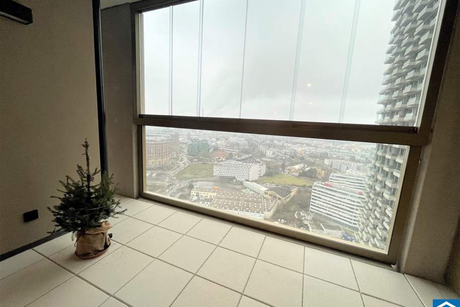 Ab 01.03 - 18.Stock- 2-Zimmer-Wohnung mit Loggia!, Wohnung-miete, 1.075,00,€, 1030 Wien 3., Landstraße