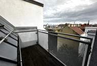 Bestens aufgeteilte, moderne 3-Zimmer DG-Maisonette mit Terrasse und Balkon! 1200!