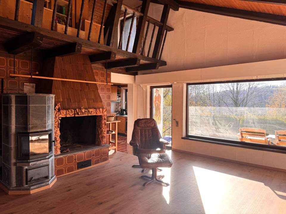 Naturrefugium mit Fernblick, offenem Kamin und absoluter Ruhe
