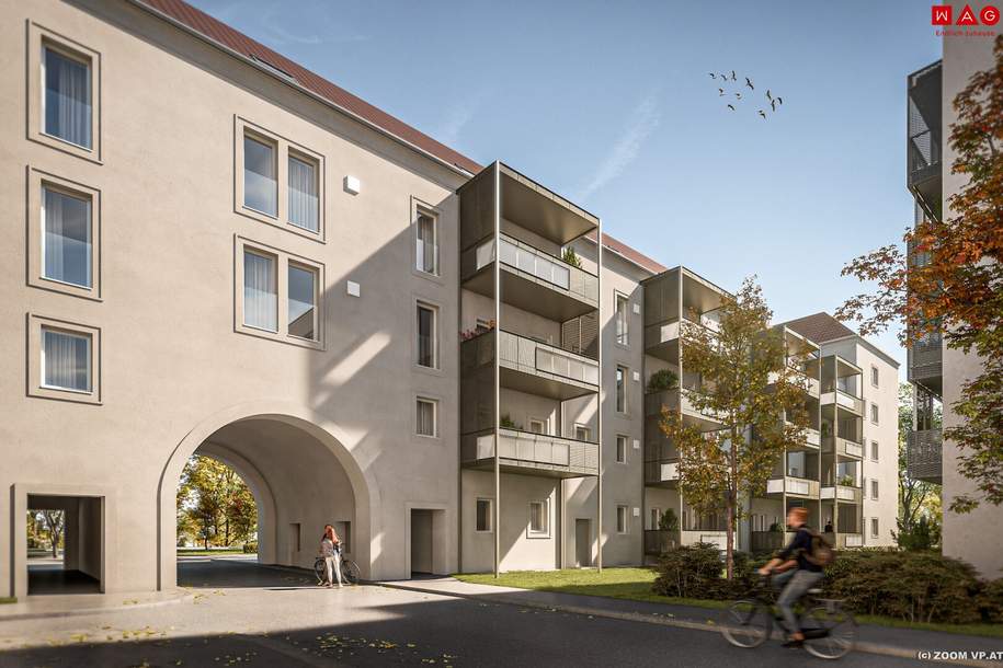 Geförderte Neubauwohnungen in generalsanierten Gemäuern - moderne Grundrisse - Zentrale Lage mitten am nachgefragten Bindermichl, Stadlerstraße 3, Wohnung-miete, 862,66,€, 4020 Linz(Stadt)