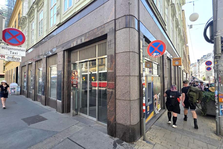 ECKLOKAL in fantastischer Lage: Ecke Neubaugasse/Lerchenfeldergasse - UNBEFRISTET, Gewerbeobjekt-miete, 4.944,53,€, 1070 Wien 7., Neubau