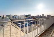 Helle Dachgeschosswohnung mit Terrassen und Blick auf die Karlskirche