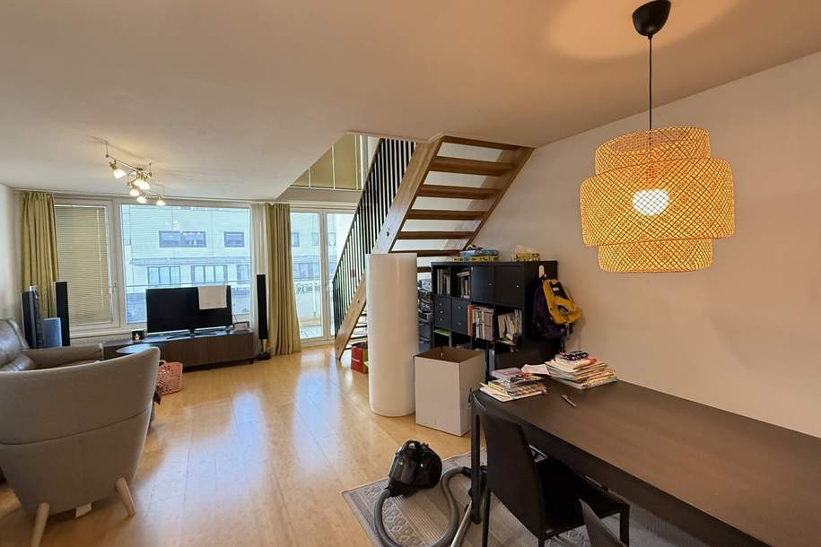 Tokiostraße / Kirschblütenpark: VIS / Japanische Schule: Möblierte 4 Zimmer-Maisonetten-Wohnung mit einer Loggia und Terrasse + optionaler Garagenstellplatz!, Wohnung-miete, 2.390,00,€, 1220 Wien 22., Donaustadt