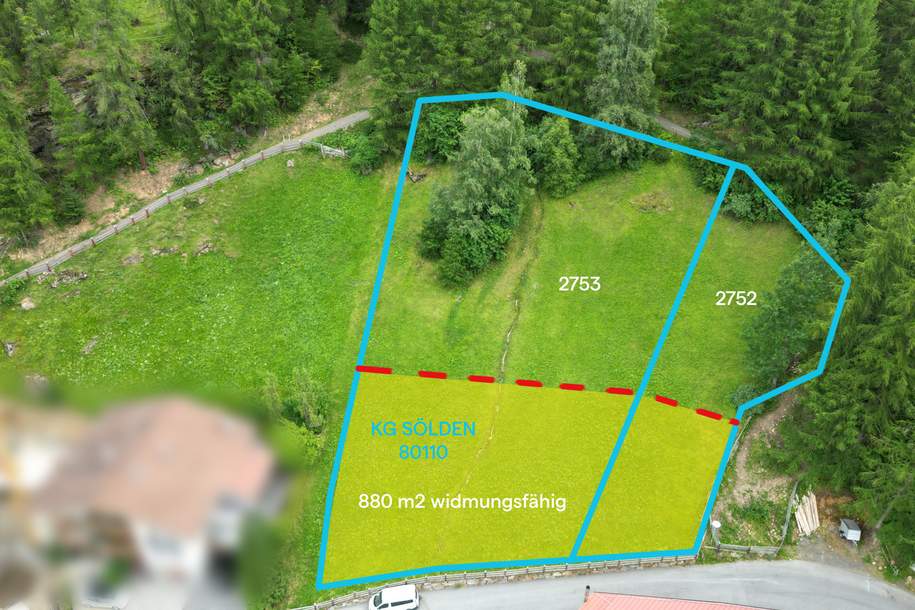 Traumhaftes Baugrundstück in Sölden: Zentrumsnah und widmungsfähig zum Verkauf!, Grund und Boden-kauf, 610.000,€, 6450 Imst