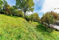 Sonniges Hanggrundstück mit Südausrichtung und Ausblick auf Berge und See