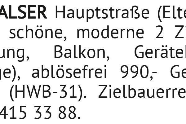HERNALSER Haupt stra ße (Elter lein -, Wohnung-miete, 990,00,€, 1170 Wien 17., Hernals