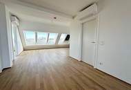 ERSTBEZUG, DACHGESCHOSS, klimatisierte 82 m2 Neubau mit Balkon, Wohnküche, 2 Zimmer, Wannenbad, Parketten, Augarten
