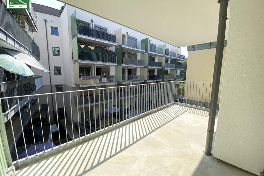Das ist SIE! Neubau-Wohnung mit Abstellraum und großem Innenhof-Balkon - Straßenbahn 26 vor der Tür, S-Bahn in der Nähe!, Wohnung-miete, 835,00,€, 1210 Wien 21., Floridsdorf