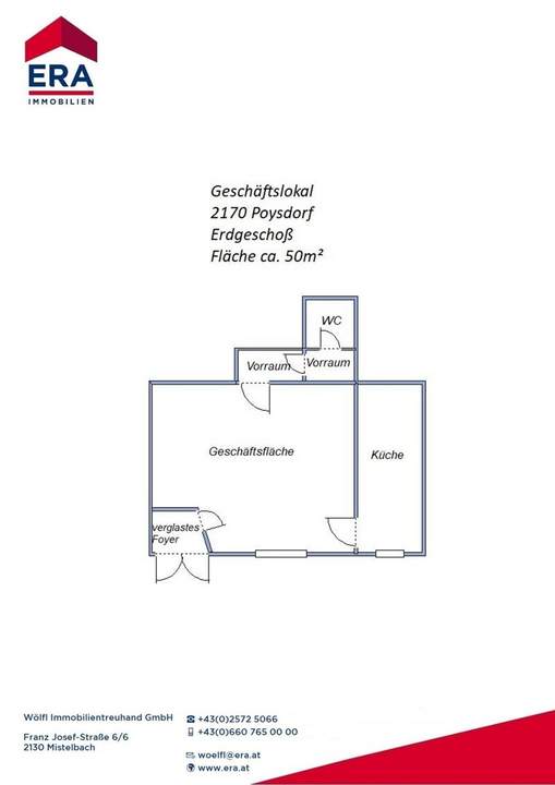 Poysdorf MIETE - Geschäftslokal/Büro im Zentrum