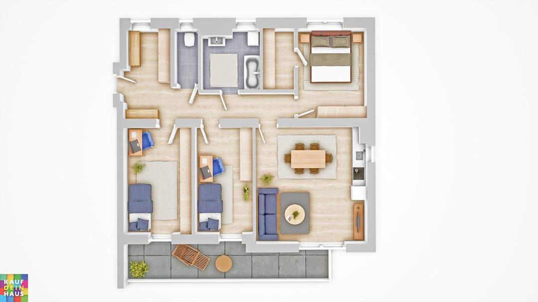 4 Zimmerwohnung - zentrale Lage! MIETE INKL. HEIZUNG UND WARMWASSER!
