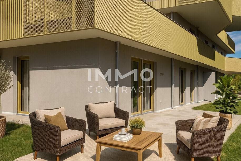 Hirschfeld: Erstbezug und provisionsfrei - 70m2 Garten von der Sonne geküsst! Wie im Urlaub, Wohnung-kauf, 474.500,€, 1210 Wien 22., Donaustadt