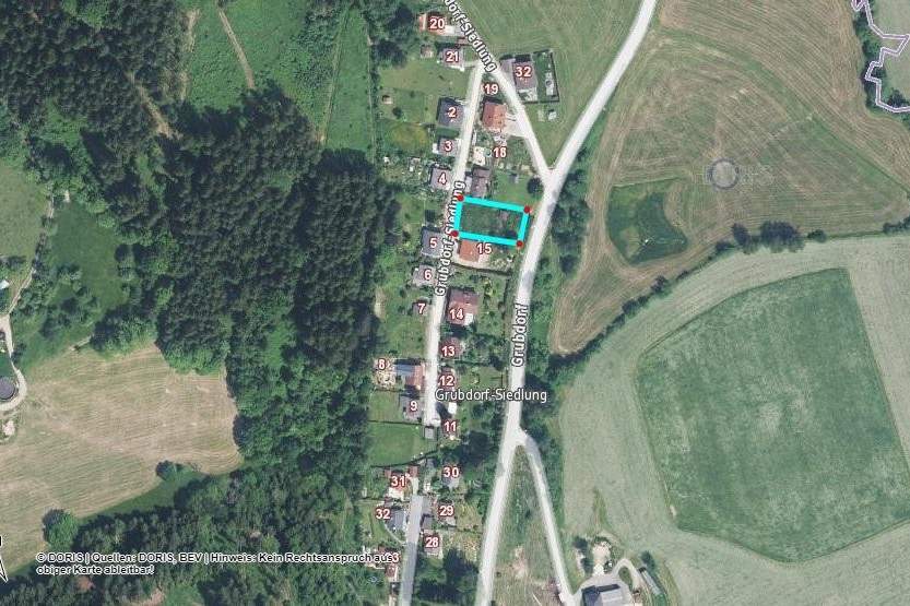 Grundstück, günstig mit W Widmung für Ihren Wohntraum in er Grubdorf Siedlung PROVISONSFREI, Grund und Boden-kauf, 69.500,€, 4173 Rohrbach