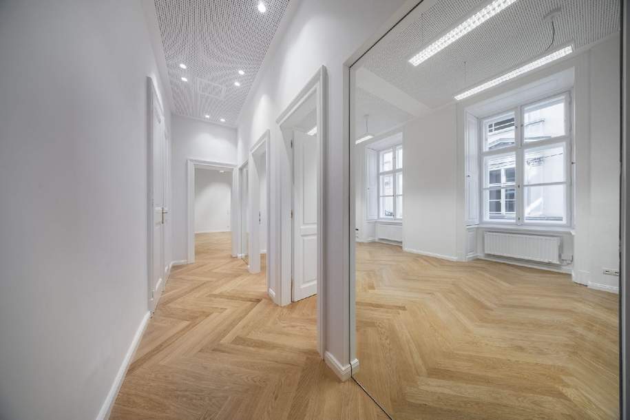 Erstbezug nach Generalsanierung: Repräsentatives Premium-Büro mit Charme und modernster Technik, Gewerbeobjekt-miete, 8.113,12,€, 1010 Wien 1., Innere Stadt