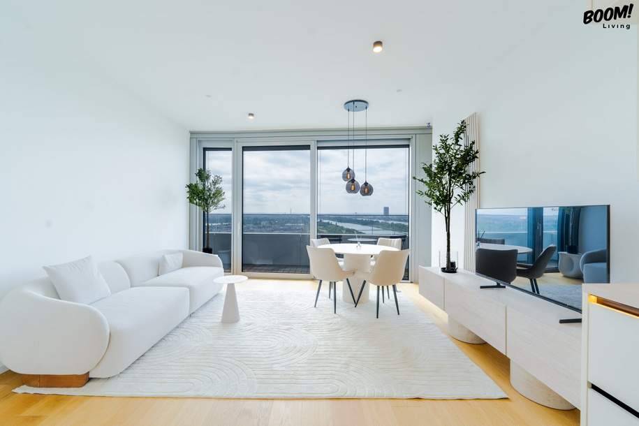 Danubeflats – Österreichs höchstes Wohnhochhaus mit atemberaubendem Ausblick, exklusivem Spa und urbanem Luxus direkt an der Neuen Donau, Wohnung-miete, 3.065,13,€, 1220 Wien 22., Donaustadt