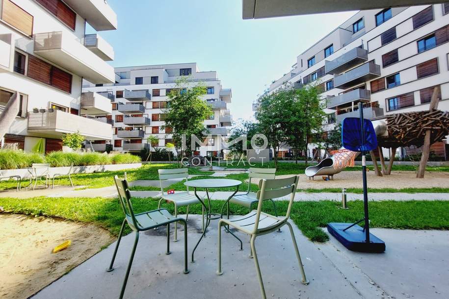 Fitness, Sauna, Garten &amp; Gemeinschaftsraum im Haus/ Moderne 2-Zimmer-Wohnung mit Balkon nahe U2 Aspernstraße, Wohnung-miete, 950,00,€, 1220 Wien 22., Donaustadt