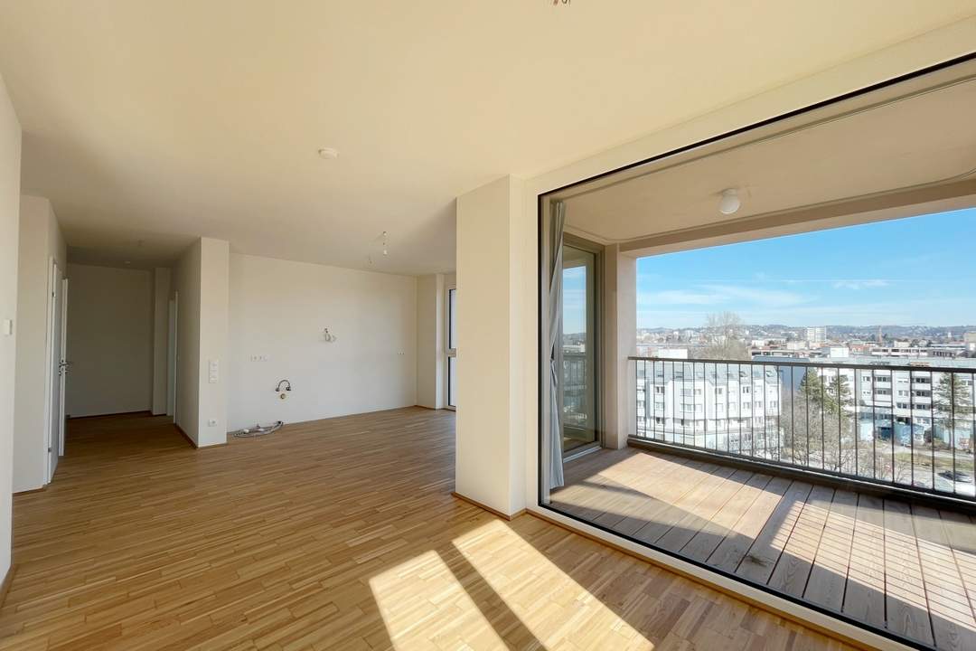 MORGENSONNE im obersten Stock I Erstbezug I Sonnige 3 Zimmer-Wohnung mit Balkon