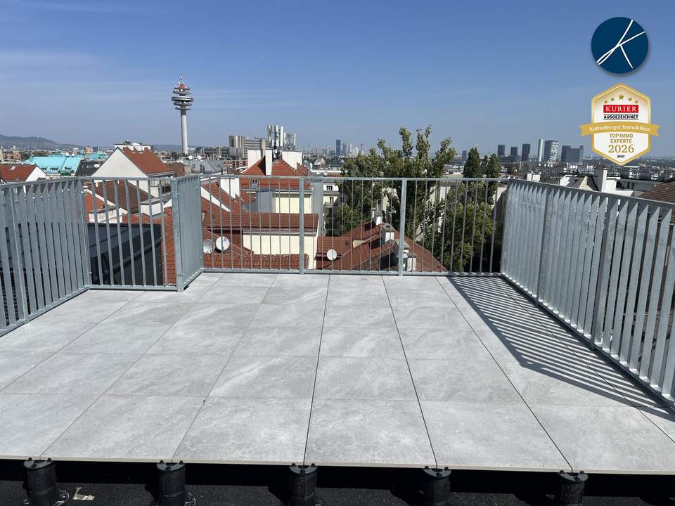 Superprojekt: ''Über den Baumwipfeln" TOP 52 mit PANORAMA-DACHTERRASSE & WIEN-BLICK