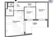 Hofseitige 3-Zimmer-Wohnung mit 14 m² Loggia