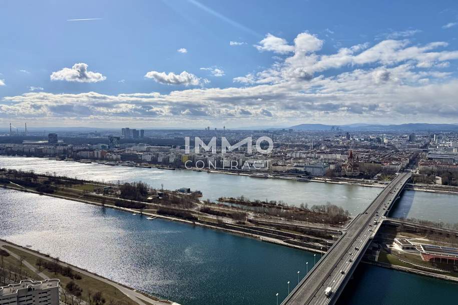 Erstbezug Studio mit Wasserblick: DC2 Tower - U1 Donauinsel, Wohnung-miete, 1.100,00,€, 1220 Wien 22., Donaustadt