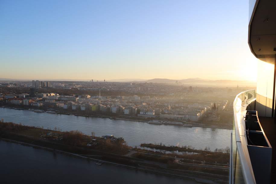 45. Stock - Einmalig! Ein Stück vom Himmel über Wien: Österreichs höchste Mietwohnung - DANUBEFLATS, Wohnung-miete, 1.800,00,€, 1220 Wien 22., Donaustadt