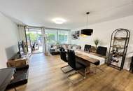 DORNBIRN-Gartenwohnung/Terrassenwohnung, ca. 57 m2 + beheizter, ganzjährig nutzbarer Wintergarten ca. 19 m2, Gesamt-Wohn-NFL ca. 76 m2, Wohnempfinden/Wohlfühl-Atmosphäre wie in einer 3-Zimmer-Wohnung, inkl. 1 TG. + Kellerabteil.