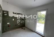 Ein Haus mit Blick zur Burg Kreuzenstein