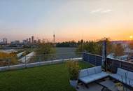*NEUWERTIGE* vollmöblierte Dachgeschoss-OASE | über 100 m² Dach- & Gartenterrasse + Balkon | absolute Innenhof-Ruhelage - nahe Alte Donau