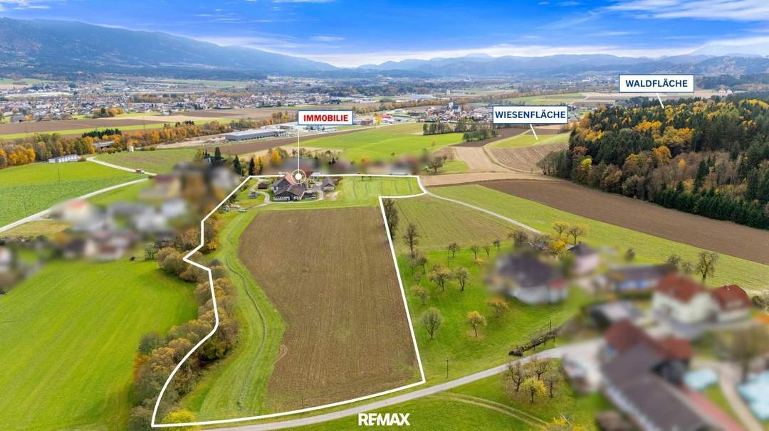Einzigartige Landwirtschaft mit zwei Wohnhäusern, Wirtschaftsgebäuden, Wald- und Ackerflächen im Lavanttal