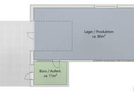 92m² Werkstatt | Produktions-/Lagerfläche mit Büro | beheizt &amp; mit Wasseranschluss