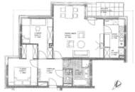 DACHGESCHOSS, Daringergasse, sonnige 76 m2 Neubau mit 6 m2 Balkon, 2 Zimmer, Wohnküche, Wannenbad, Parketten