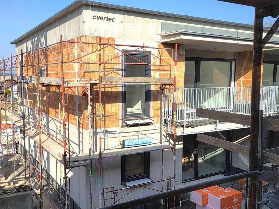 Paket - Angebot A05: Provisionsfreie 75m² Neubauwohnung im 1. OG mit 9m² Balkon und 2 TG-Plätze in Holzhäuseln!