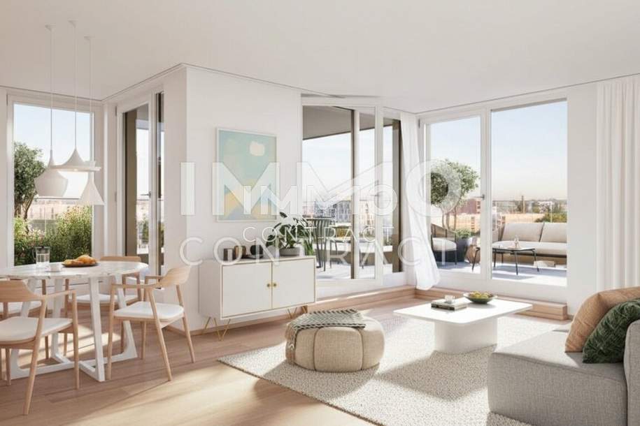 Lichtdurchflutete 2-Zimmer-Wohnung mit XXL-Terrasse! Provisionsfrei und in Ruhelage!, Wohnung-kauf, 250.170,€, 1230 Wien 23., Liesing