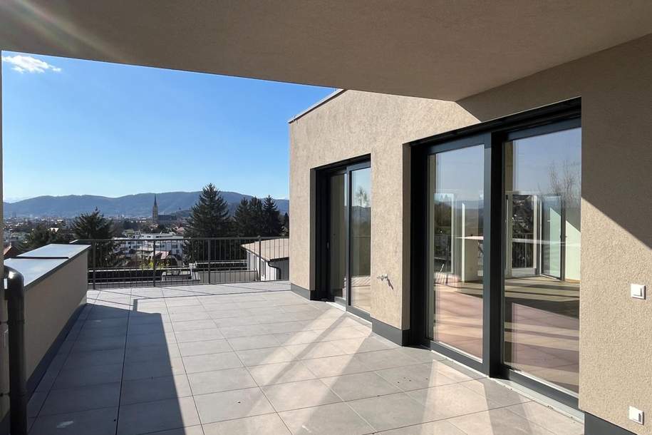 Erstbezug! Stylische Penthouse Wohnung mit großer Terrasse und sensationellen Stadtblick in Waltendorf!, Wohnung-miete, 2.517,92,€, 8042 Graz(Stadt)