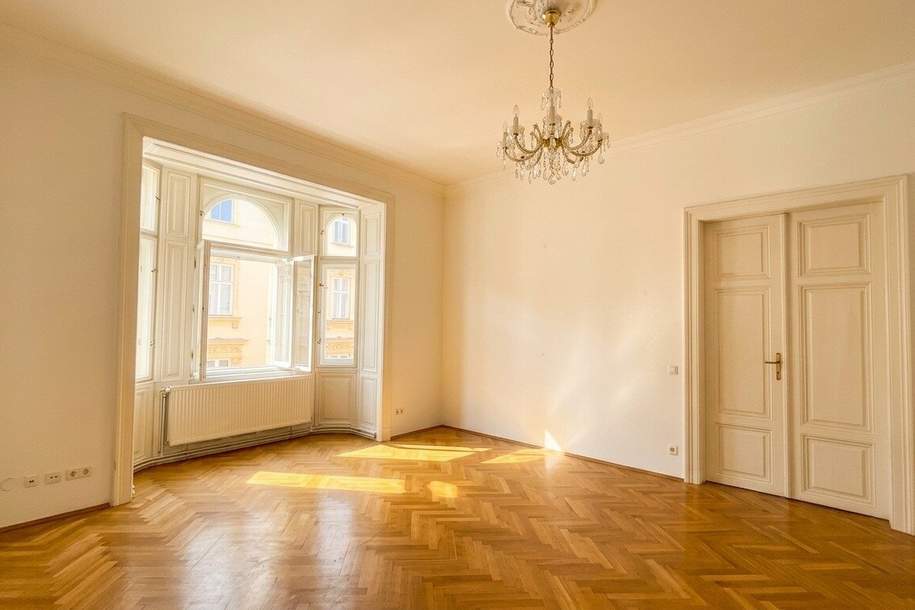 Großzügige Wiener Altbauwohnung mit ca. 4,20 m hohen Decken, Balkon und direktem Liftzugang, Wohnung-kauf, 1.050.000,€, 1040 Wien 4., Wieden